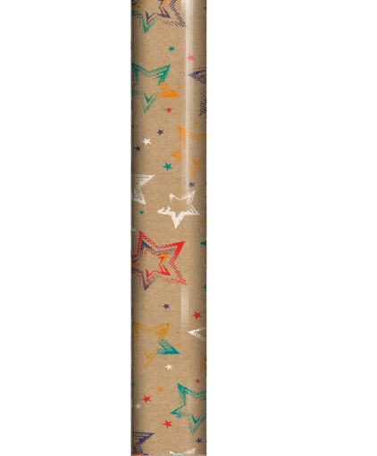 Picture of KRAFT STARS WRAPPING ROLL 70CM X 3 METERS